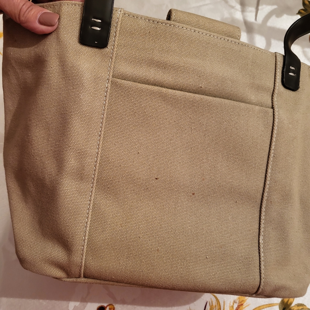 Nine & Co. Tan Tote with Black Handles - Picture 2 of 9